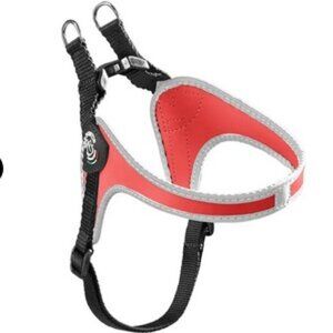 Dog Harness by Tre Ponti with Adjustable Belly Strap - Color: Red, Size 2.5cm